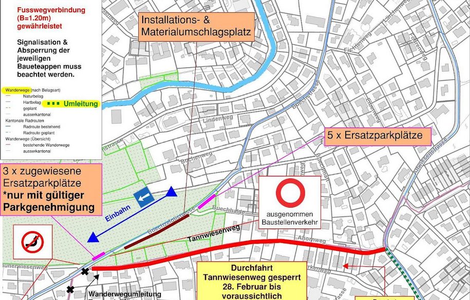 Werkleitungssanierung Tannwiesenweg