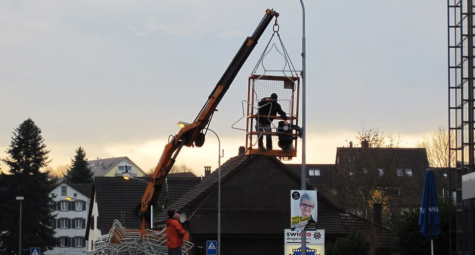 Montage Strassenlaterne